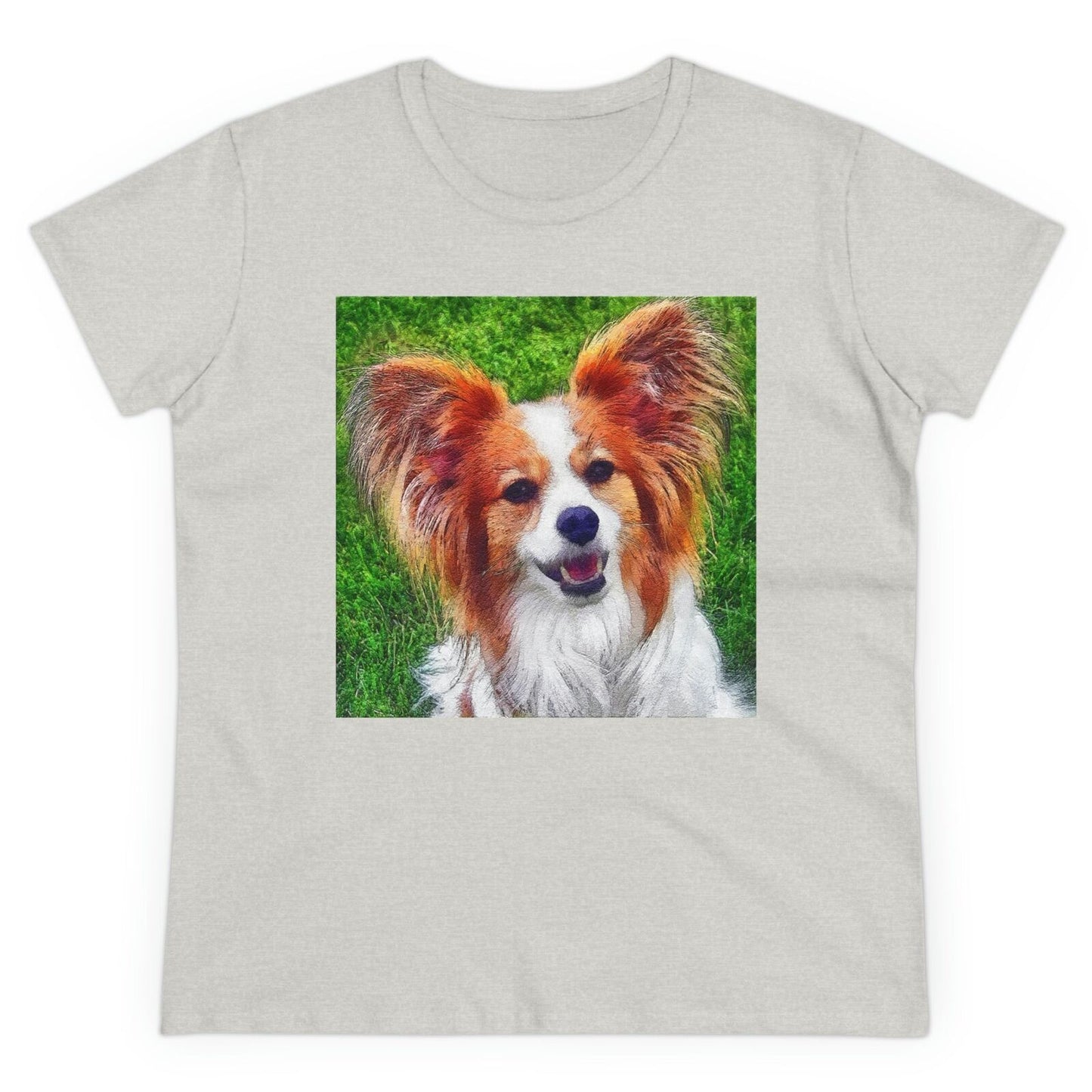 Papillon 'McQueen' Women's Midweight Cotton Tee (Color: Ash)
