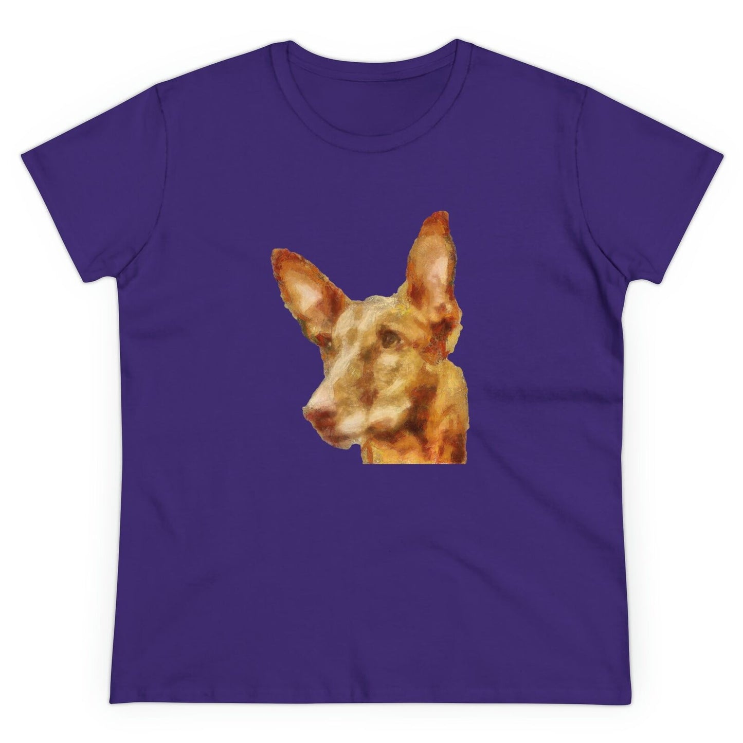 Pharoh Hound Women's Midweight Cotton Tee (Color: Purple)