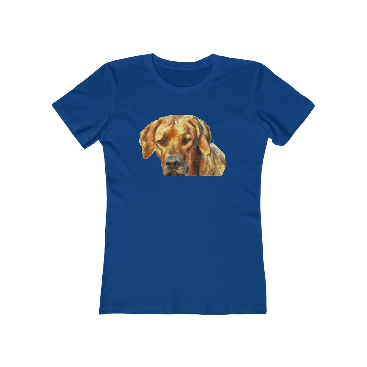 Rhodesian Ridgeback 'Zulu' - Women's Slim Fit Ringspun Cotton T-Shirt (Colors: Solid Royal)