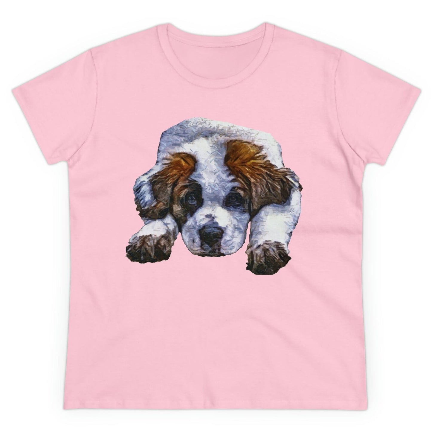 St. Bernard 'SonTuc' Women's Midweight Cotton Tee (Color: Light Pink)