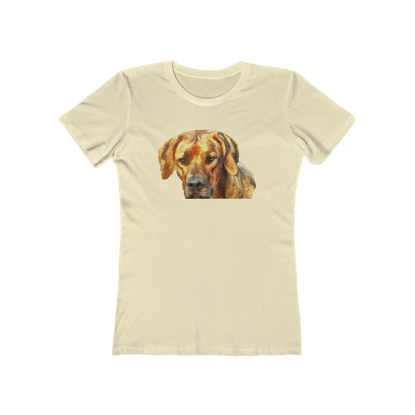 Rhodesian Ridgeback 'Zulu' - Women's Slim Fit Ringspun Cotton T-Shirt (Colors: Solid Natural)