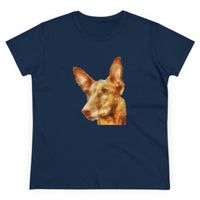 Pharaoh Hound Women's Midweight Cotton Tee (Color: Navy)