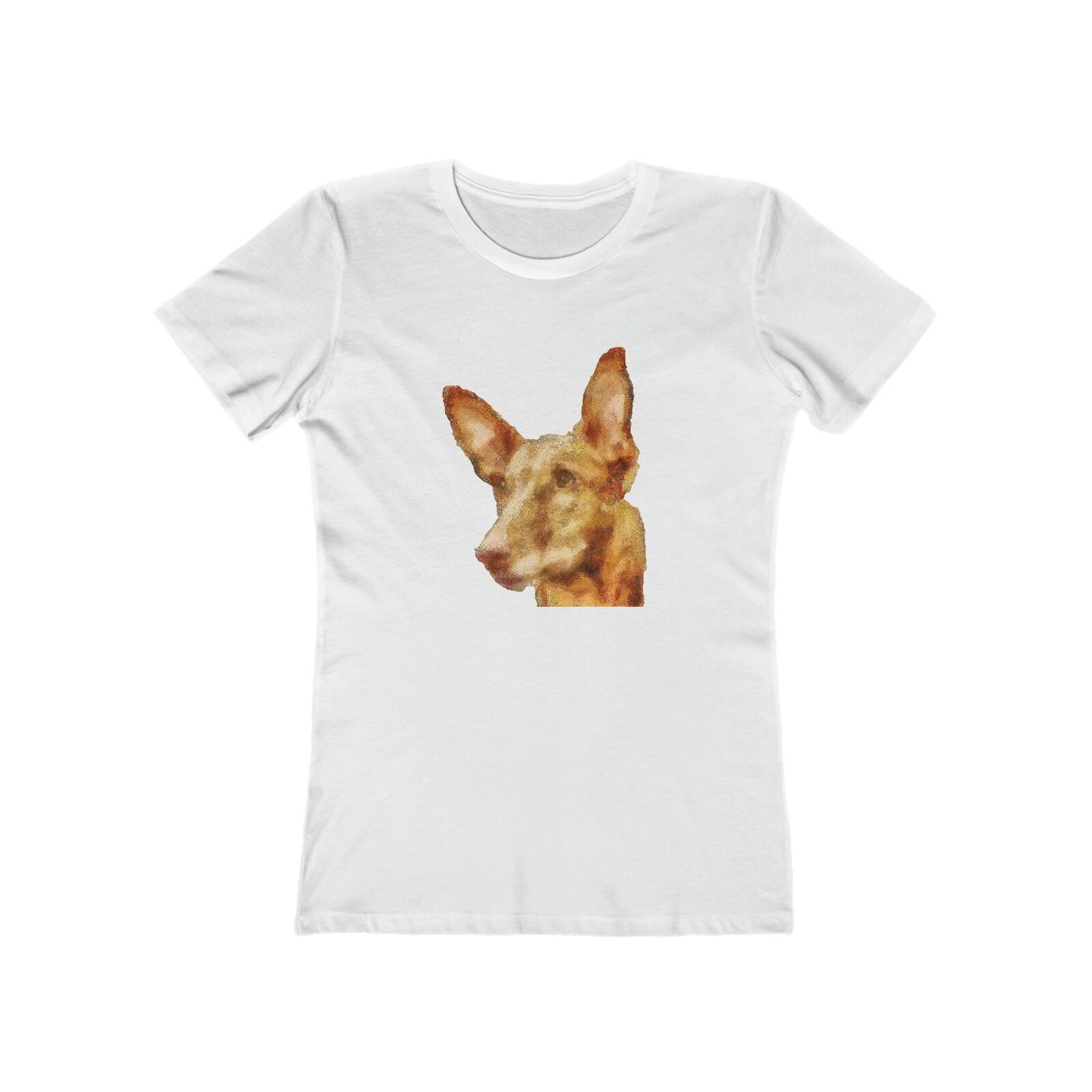Egyptian Pharaoh Hound - Women's Slim Fit Ringspun Cotton T-Shirt (Colors: Solid White)