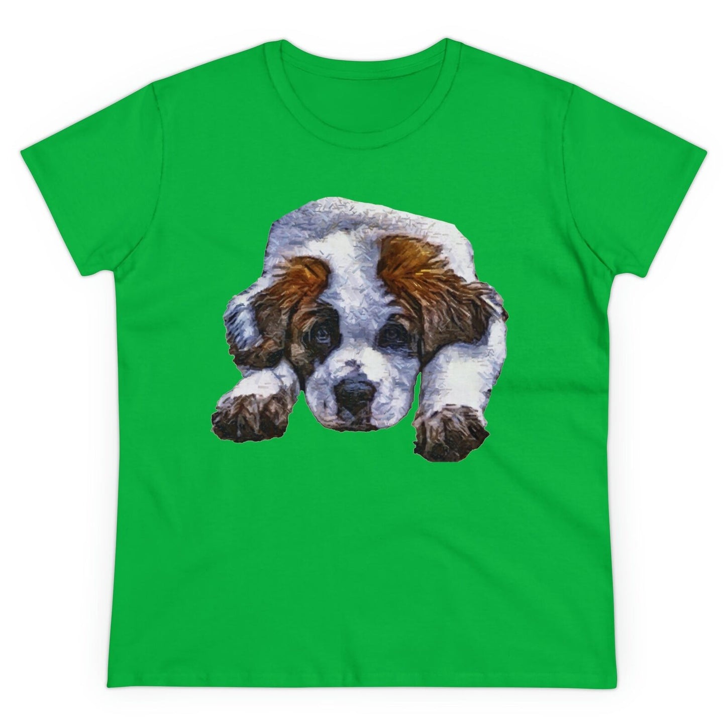 St. Bernard 'SonTuc' Women's Midweight Cotton Tee (Color: Irish Green)