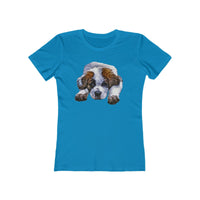 St. Bernard 'Sontuc' - Women's Slim Fit Ringspun Cotton T-Shirt (Colors: Solid Turquoise)