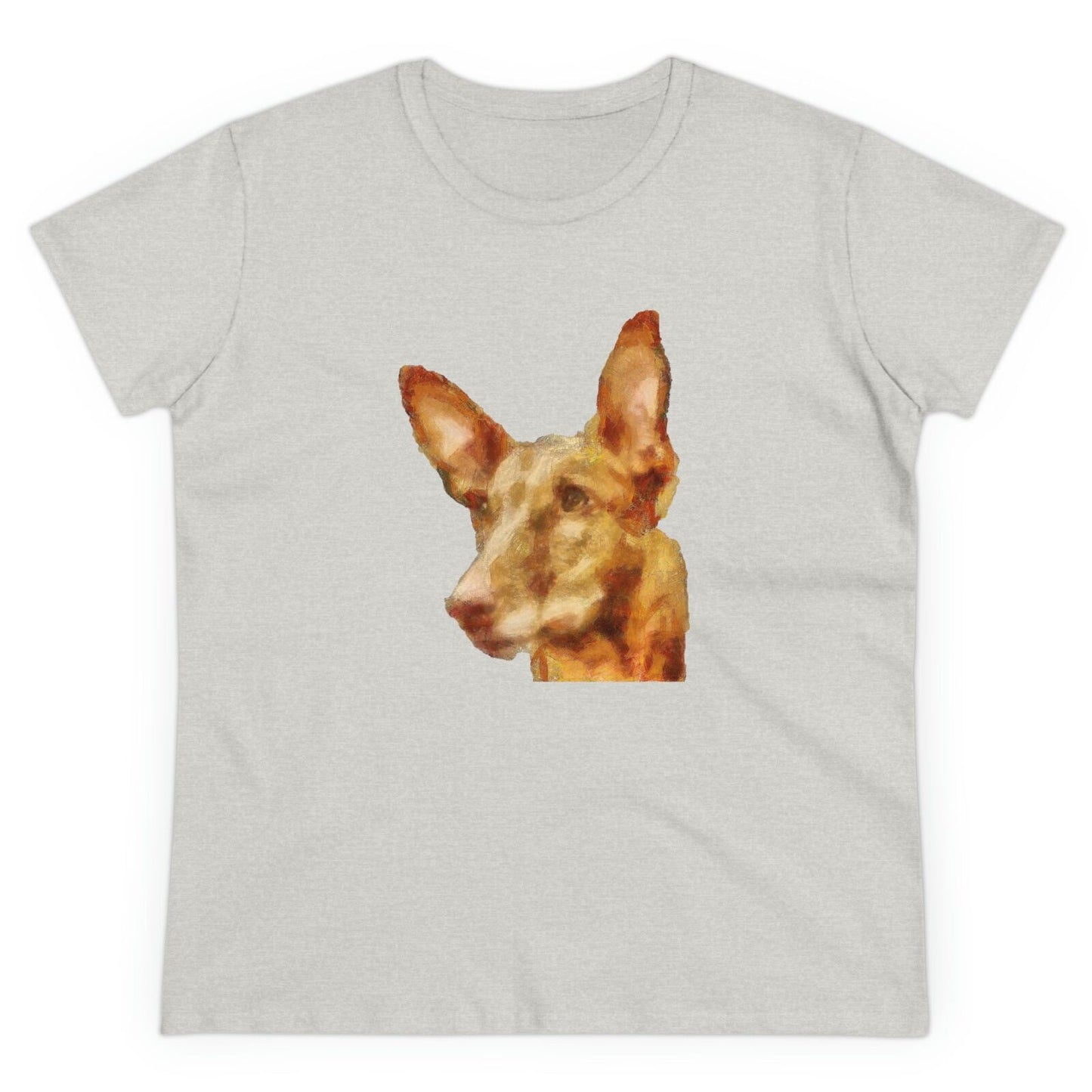 Pharoh Hound Women's Midweight Cotton Tee (Color: Ash)