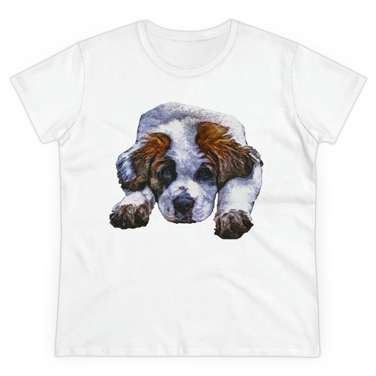 St. Bernard 'SonTuc' Women's Midweight Cotton Tee (Color: White)