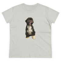 Portuguese Water Dog 'Loco' Women's Midweight Cotton Tee (Color: Ash)