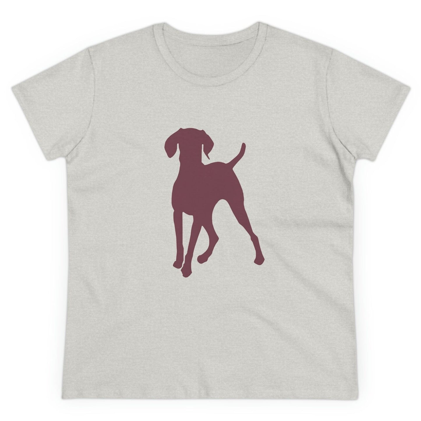 Hungarian Vizsla Women's Midweight Cotton Tee (Color: Ash)