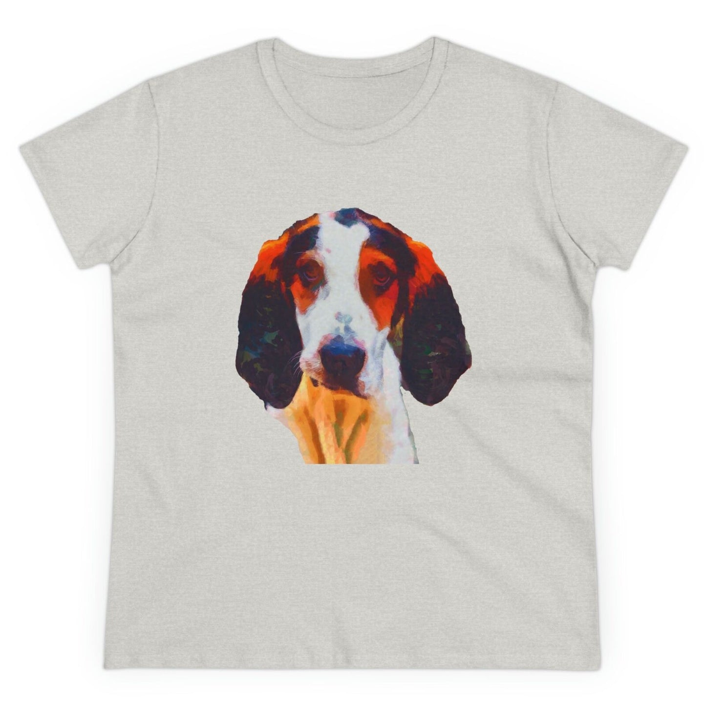 Treeing Walker Coonhound Women's Midweight Cotton Tee (Color: Ash)
