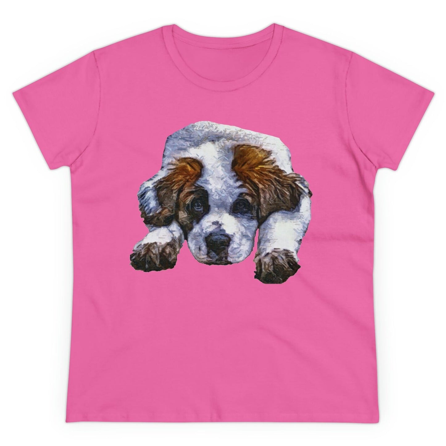 St. Bernard 'SonTuc' Women's Midweight Cotton Tee (Color: Azalea)