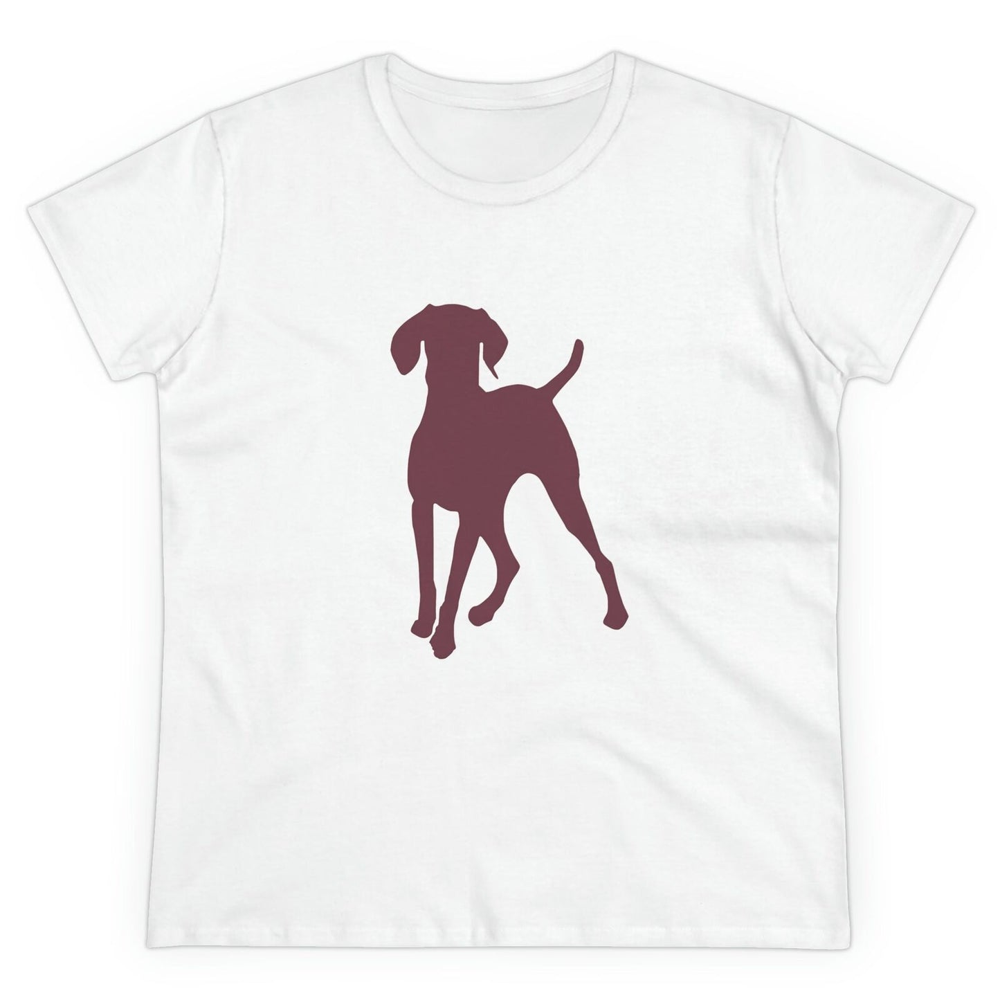 Hungarian Vizsla Women's Midweight Cotton Tee (Color: White)
