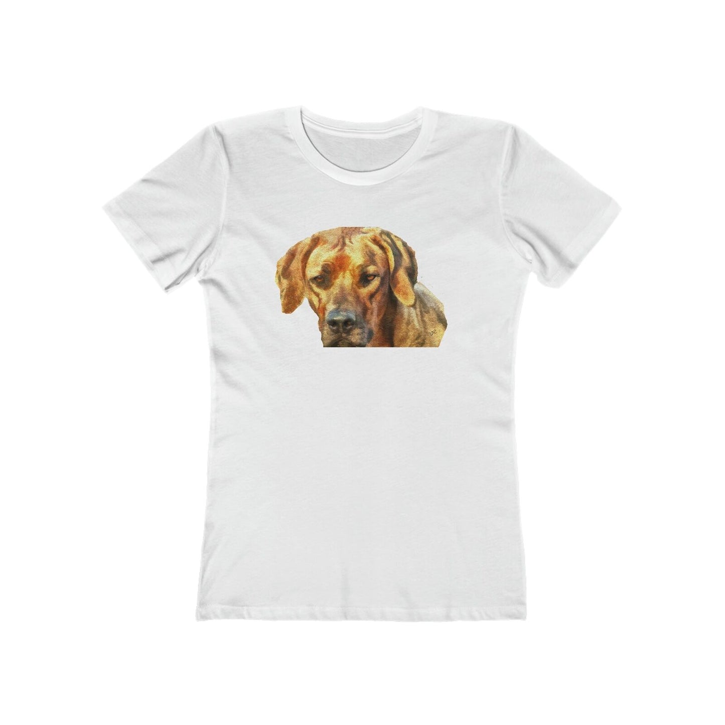 Rhodesian Ridgeback 'Zulu' - Women's Slim Fit Ringspun Cotton T-Shirt (Colors: Solid White)