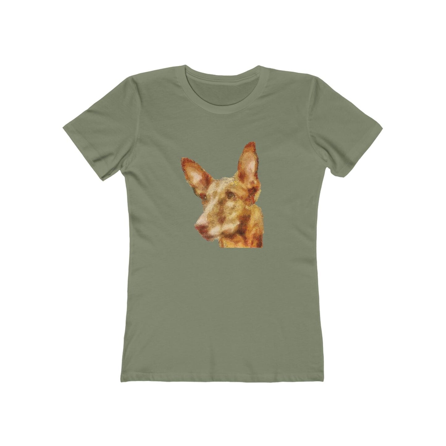 Egyptian Pharaoh Hound - Women's Slim Fit Ringspun Cotton T-Shirt (Colors: Solid Light Olive)