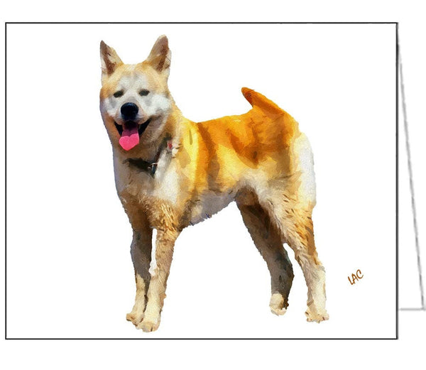 Akita - Set of 6 Blank Notecards with envelopes by Doggylips ™