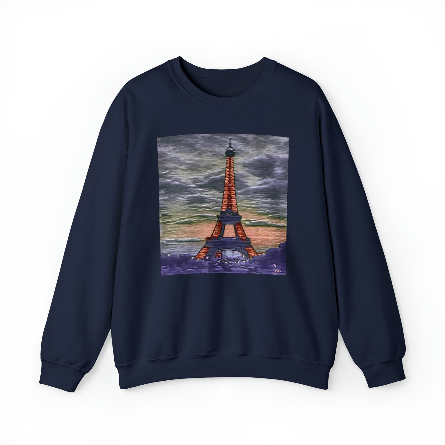Eiffel Tower Sunset - Unisex 50/50 Crewneck Sweatshirt