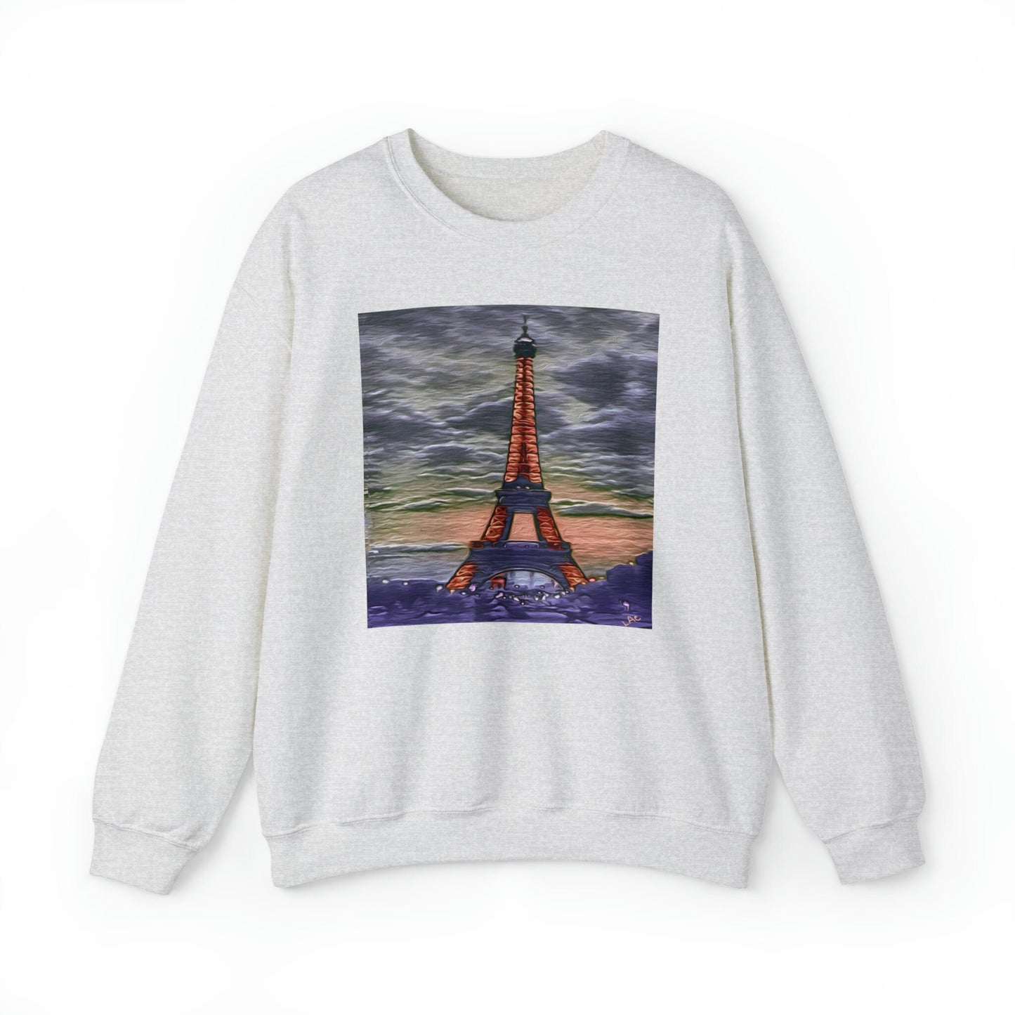 Eiffel Tower Sunset - Unisex 50/50 Crewneck Sweatshirt