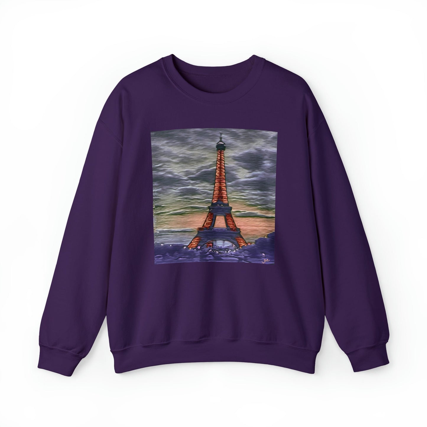Eiffel Tower Sunset - Unisex 50/50 Crewneck Sweatshirt