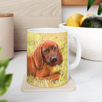 Redbone Coonhound  Ceramic Mug 11oz