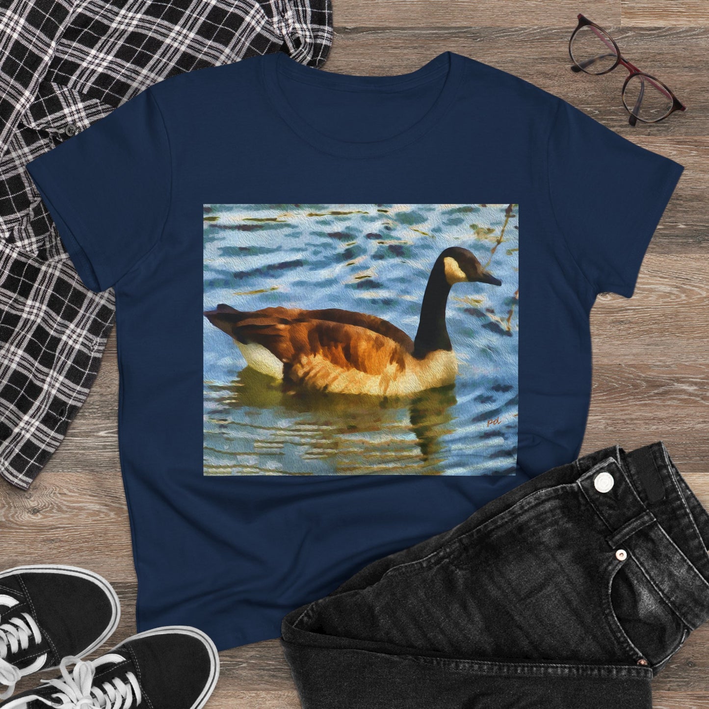 Canadian Geese Women's Midweight Cotton Tee