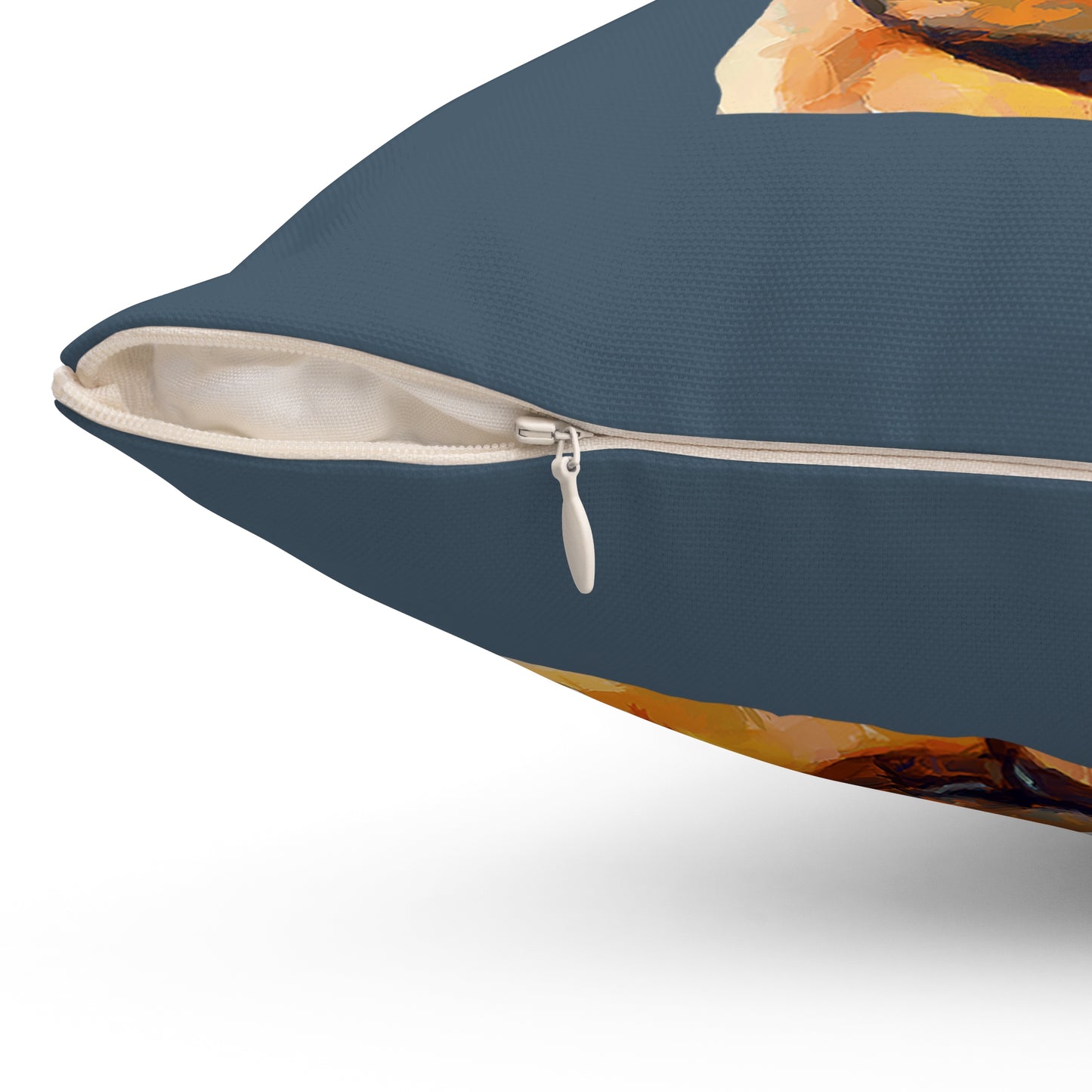 Red Heeler - Australian Cattle Dog Spun Polyester Throw Pillow