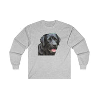 Black Labrador Retriever 'Rizzo' Unisex Cotton Long Sleeve Tee