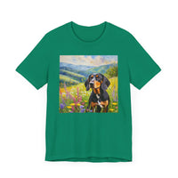 Black & Tan Coonhound Unisex Jersey Short Sleeve Tee