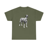 Harlequin Great Dane 'Zeus' Unisex Heavy Cotton Tee