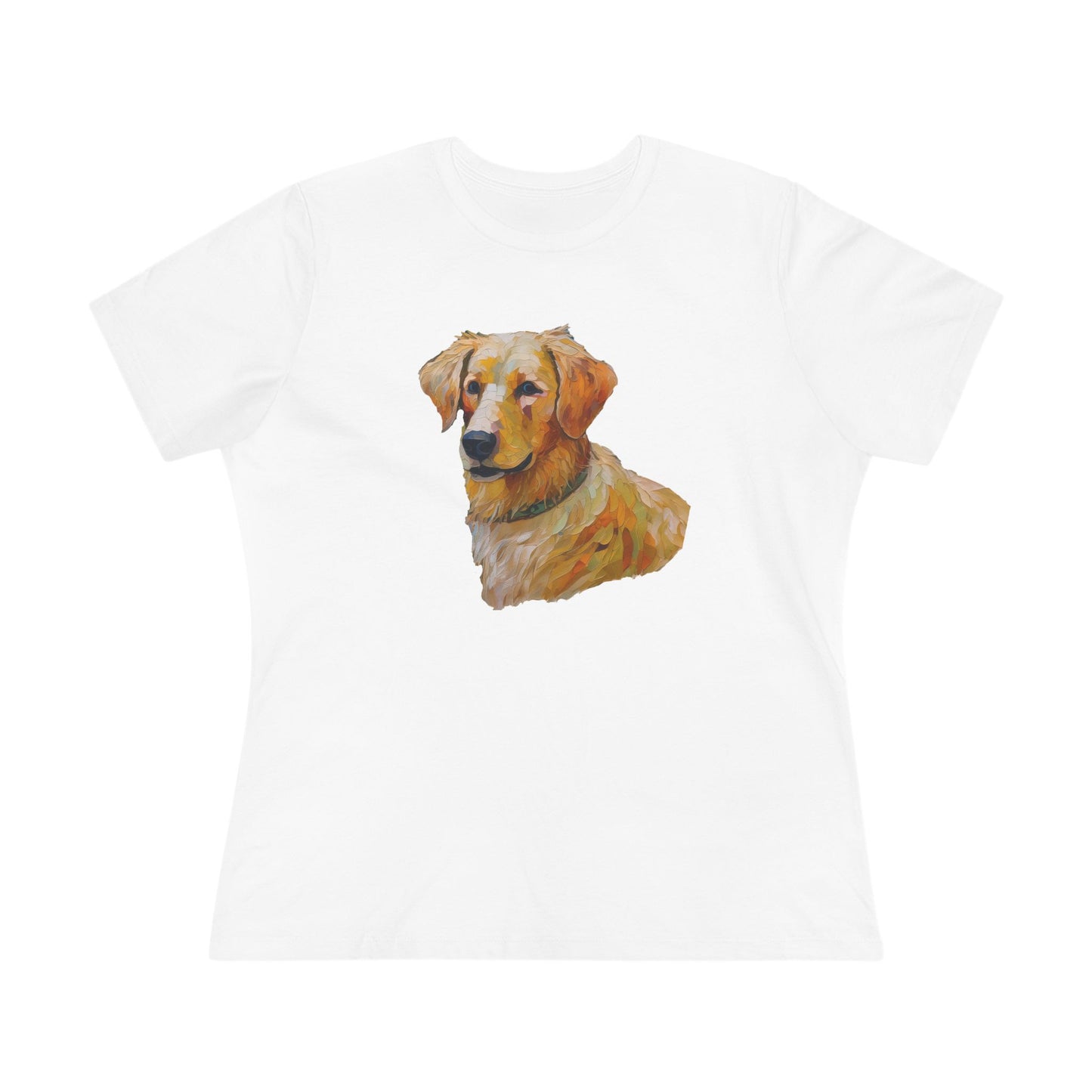 Golden Retriever Puppy Women's Relaxed Fit Cotton Tee