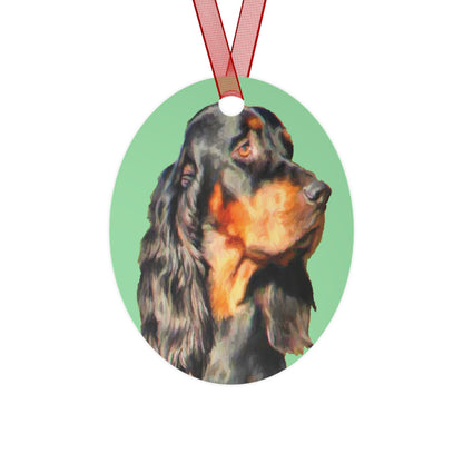 Gordon Setter 'Angus' Metal Ornaments