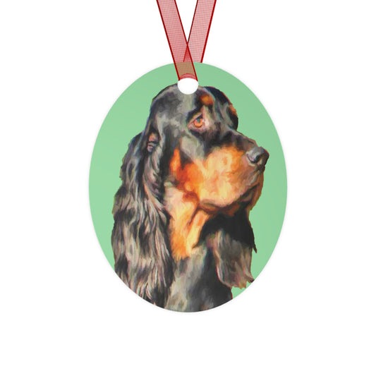 Gordon Setter 'Angus' Metal Ornaments