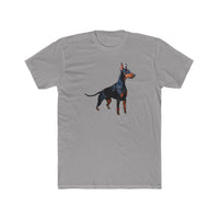 Doberman Pinscher Men's Fitted Cotton Crew Tee