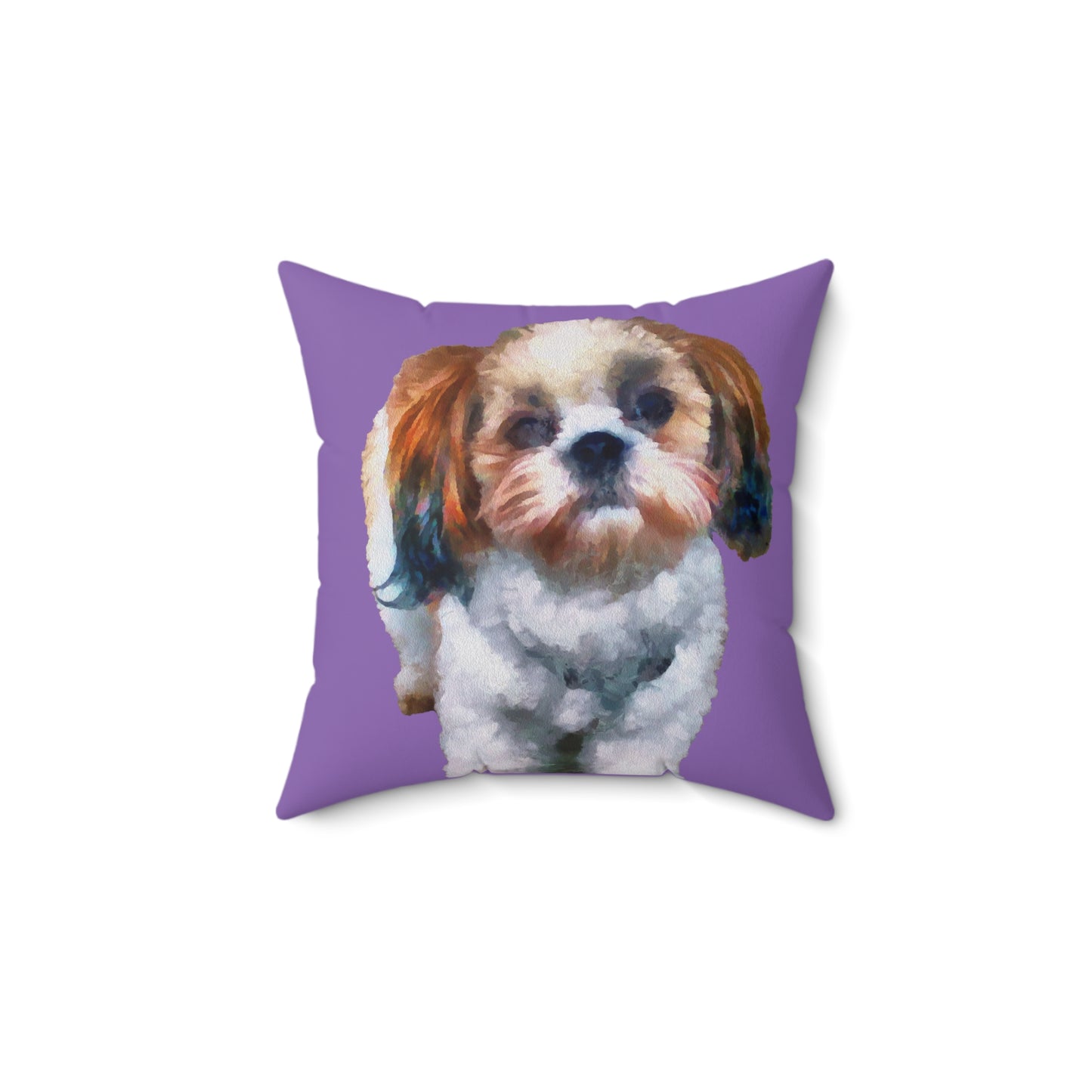 Shih-Tzu Spun Polyester Throw  Pillow