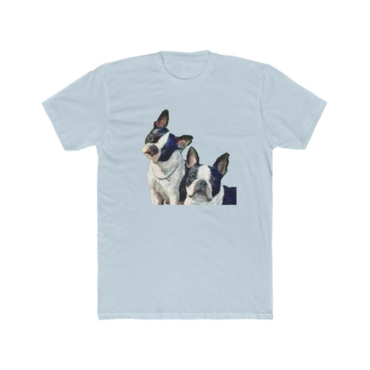 Skipper & Dee Dee Boston Terriers Men's Fitted Cotton Crew Tee