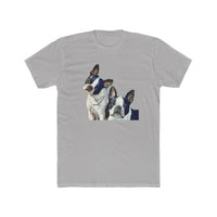 'Skipper & Dee Dee' Boston Terriers Men's Fitted Cotton Crew Tee