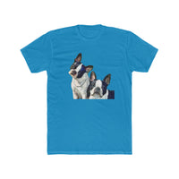 'Skipper & Dee Dee' Boston Terriers Men's Fitted Cotton Crew Tee