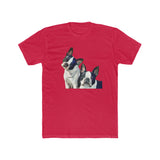 'Skipper & Dee Dee' Boston Terriers Men's Fitted Cotton Crew Tee