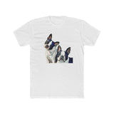 'Skipper & Dee Dee' Boston Terriers Men's Fitted Cotton Crew Tee