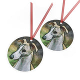 Whippet 'Simba' Metal Ornaments