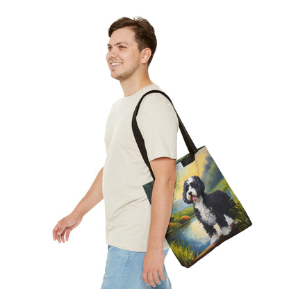 Portuguese Water Dog Polyester Tote Bag (AOP)
