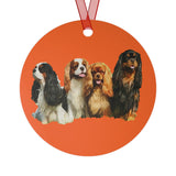 King Charles Spaniels "Cavalier Club" Metal Ornaments