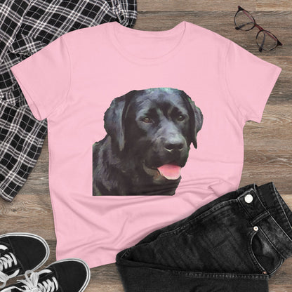 Black Lab 'Rizzo' - Labrador Retriever Women's Midweight Cotton Tee