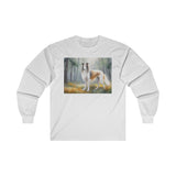 Borzoi 'Russian Wolfhound Cotton Long Sleeve Tee