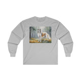 Borzoi 'Russian Wolfhound Cotton Long Sleeve Tee