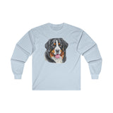 Bernese Mountain Dog #2 Unisex Cotton Long Sleeve Tee