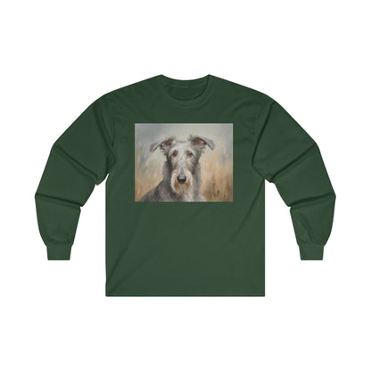 Scottish Deerhound Cotton Long Sleeve Tee