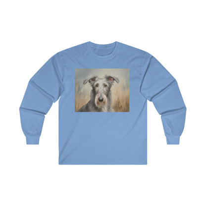 Scottish Deerhound Cotton Long Sleeve Tee