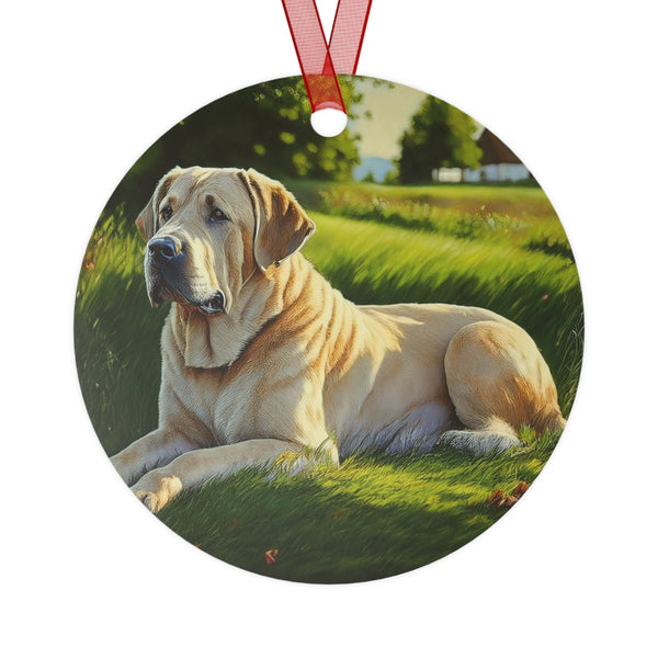 Broholmer - Danish Mastiff  - Christmas Tree Metal Ornaments