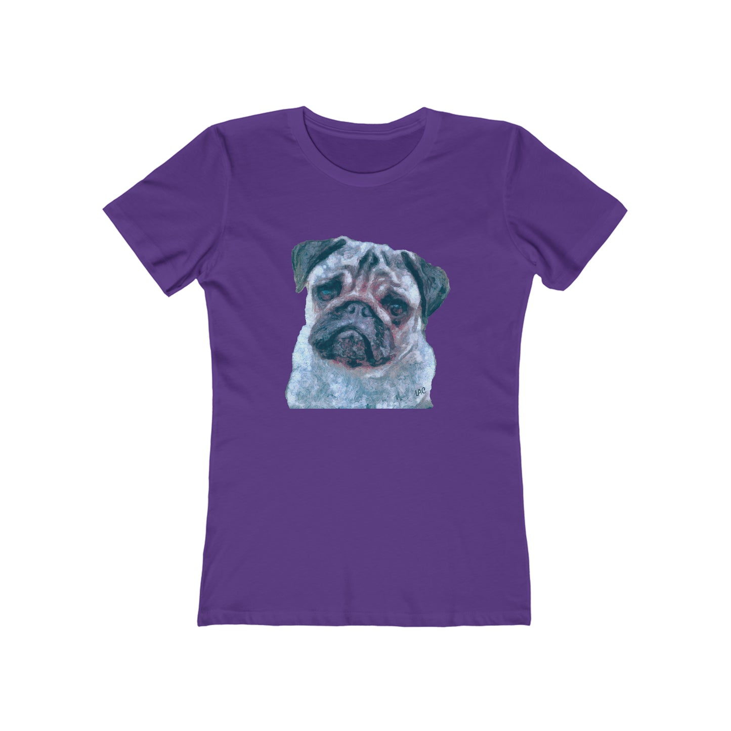 Pug 'Pompey' -  Women's Slim Fit Ringspun Cotton T-Shirt