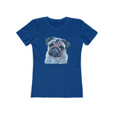 Pug 'Pompey' -  Women's Slim Fit Ringspun Cotton T-Shirt